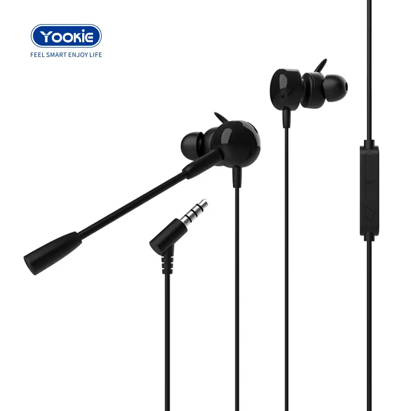 YOOKIE GM06 Gaming In-Ear Wired Earbuds with Detachable Mic