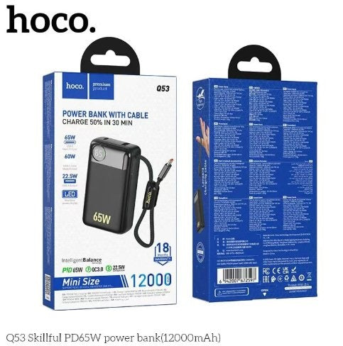 Q53 Skillful PD65W Power Bank 12000mAh