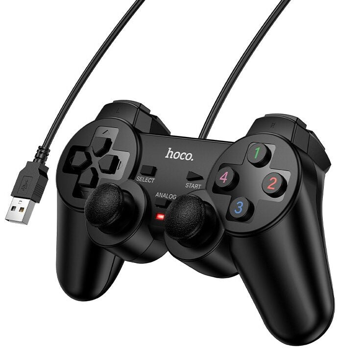 Hoco GA3 Wired Game Controller — Black