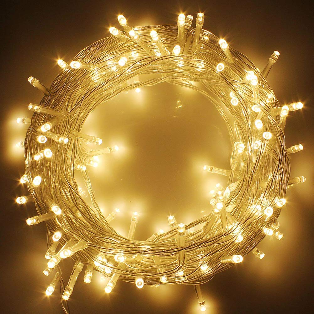 LED Rice String Lights Yellow — 50 Meters, Party & Home Decor