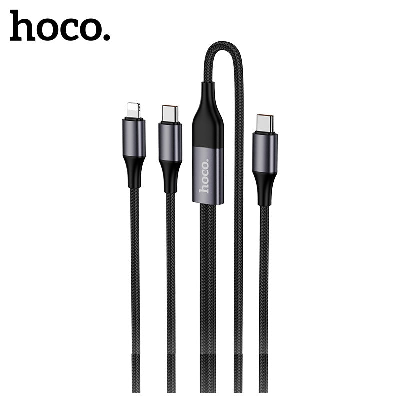 Hoco DU53 2-in-1 Cable Type-C to Lightning + Type-C 1.2m