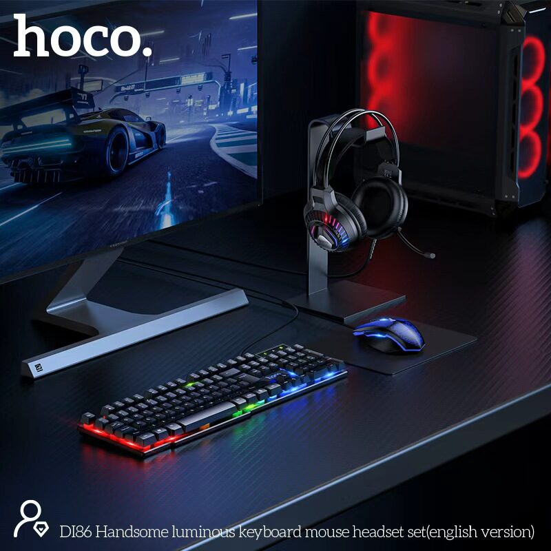 Hoco DI86 4-in-1 Gaming Set (Keyboard, Mouse, Headset, Mouse Pad)