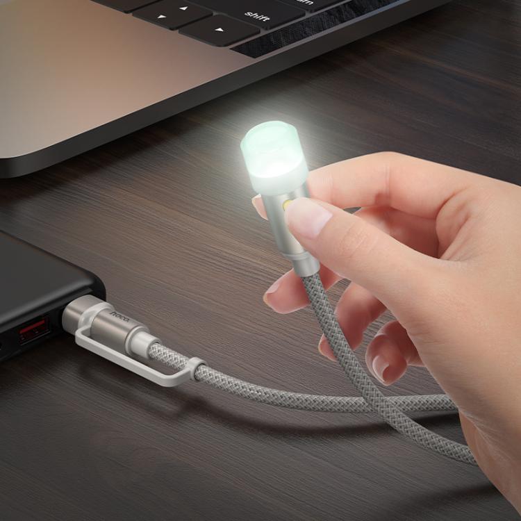 Hoco UA38C USB & USB-C LED Light Adapter Cable with Night Light
