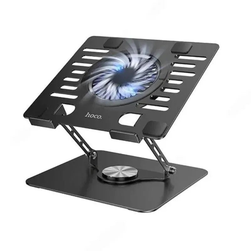 Hoco DH27 Metal Laptop Cooling Stand with LED Ambient Light, 360° Rotation