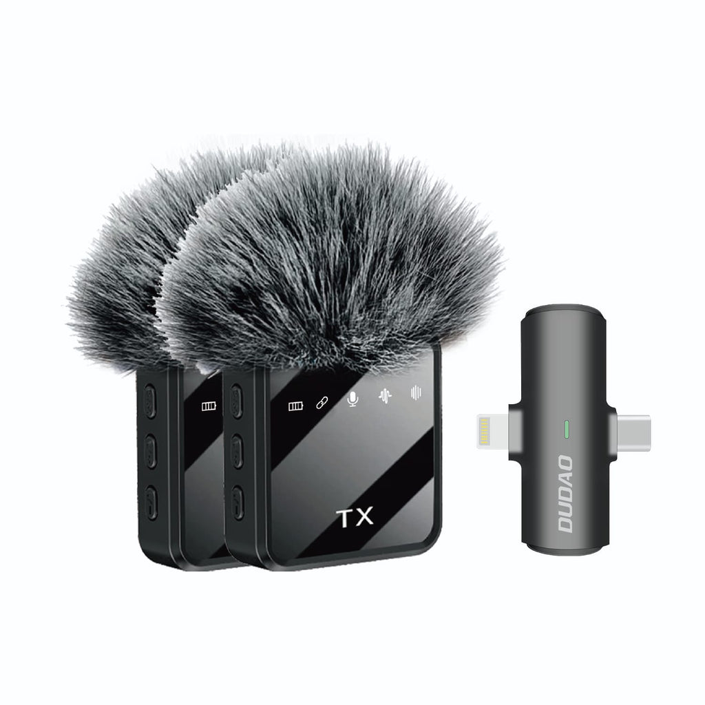 Dudao M3 Collar Microphone 2-Piece Set (Lightning & Type-C)