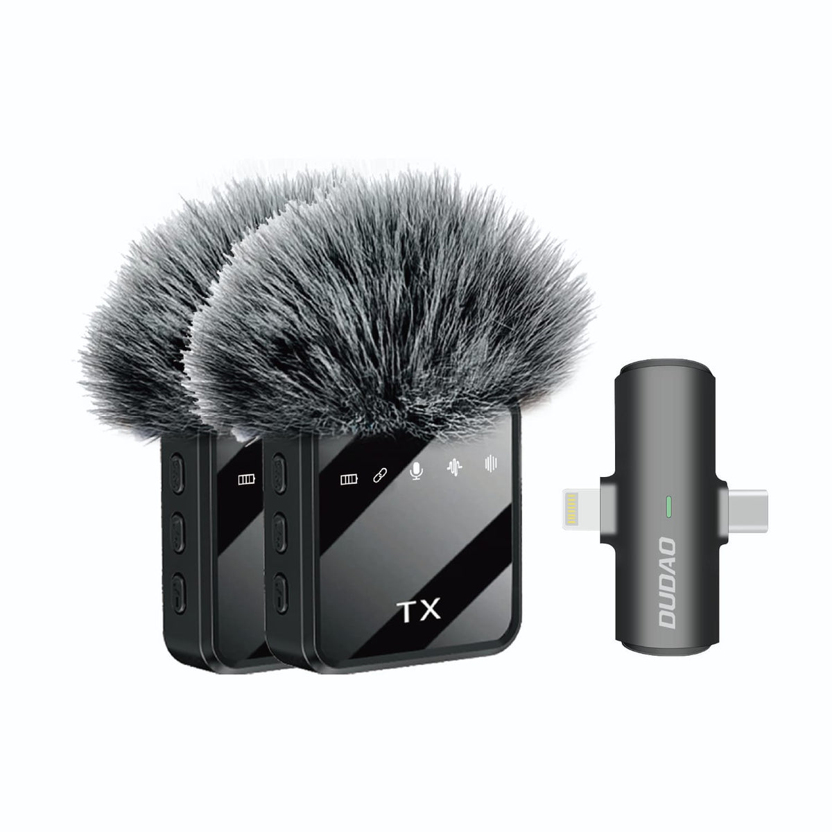 Dudao M3 Collar Microphone 2-Piece Set (Lightning & Type-C)