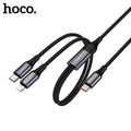 Hoco DU53 2-in-1 Cable Type-C to Lightning + Type-C 1.2m