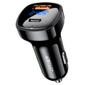 Acefast B4 Car Charger 66W (USB-C+USB-A) with Digital Display