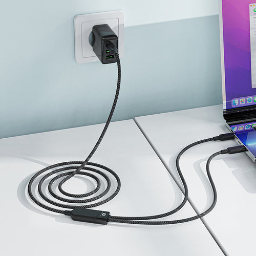ACEFAST C5-11 100W USB-C to 2×USB-C Charging Data Cable