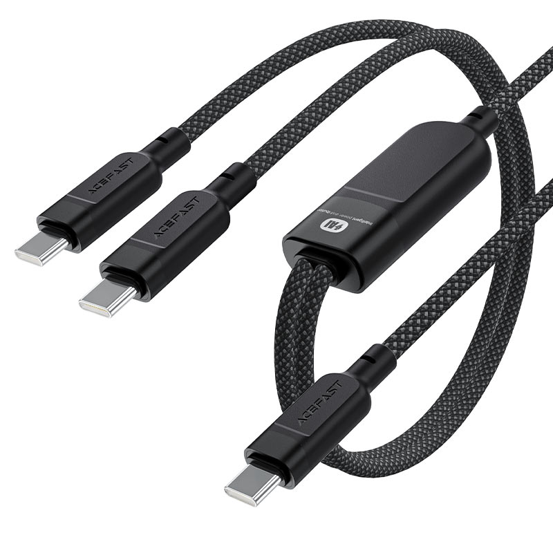ACEFAST C5-11 100W USB-C to 2×USB-C Charging Data Cable