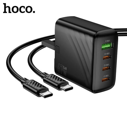 Hoco CS27B PD67W 4-Port Charger with Type-C Cable (UK)