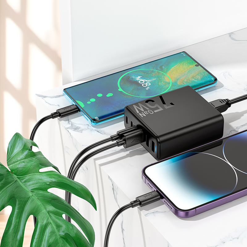 Hoco C133B Charging Station 75W (PD45W + QC3.0, UK)