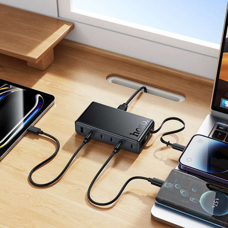 Hoco C151B 50W Charging Station with Built-in Cable