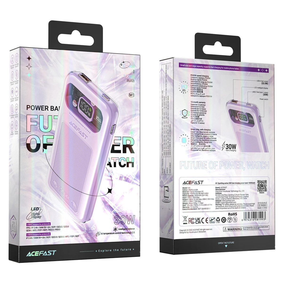 Acefast M1 Fast Charge Power Bank 30W 10000mAh