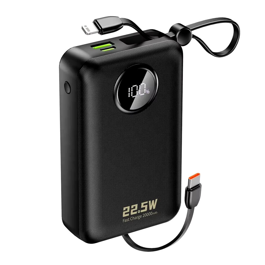 Dudao K14+ Power Bank 66W 20000mAh with Built-in Cables