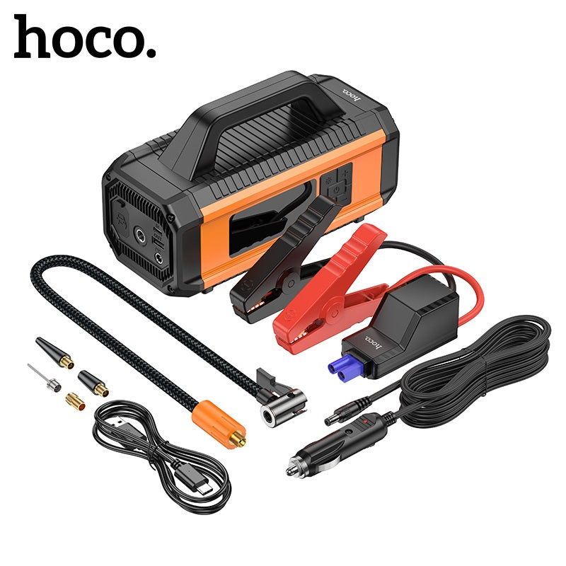 Hoco QS4 10000mAh Air Pump with Emergency Jump Starter Power Bank