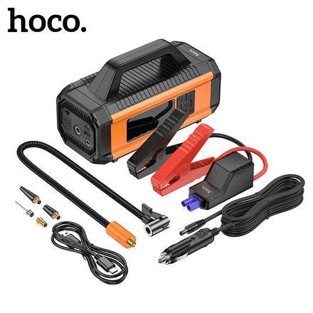 Hoco QS4 10000mAh Air Pump with Emergency Jump Starter Power Bank