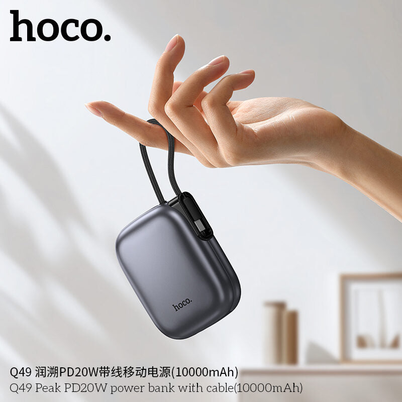 Hoco Q49 Peak PD20W Power Bank with Cable 10000mAh