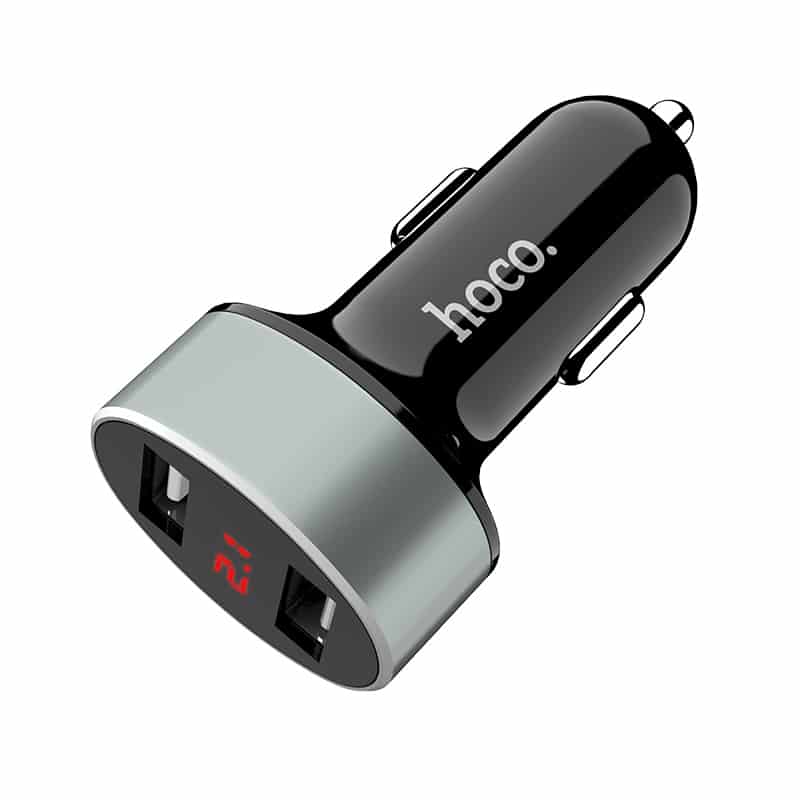 Hoco Z26 Dual USB Car Charger with Digital Display